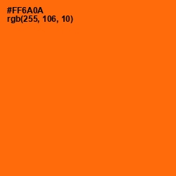 #FF6A0A - Blaze Orange Color Image