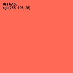 #FF6A56 - Persimmon Color Image