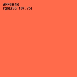 #FF6B4B - Persimmon Color Image