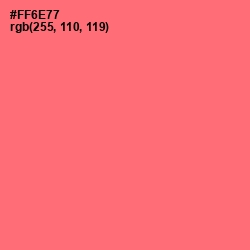 #FF6E77 - Brink Pink Color Image