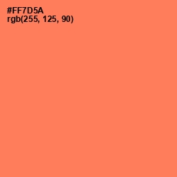 #FF7D5A - Coral Color Image