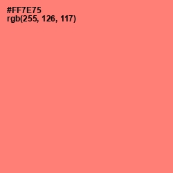 #FF7E75 - Brink Pink Color Image