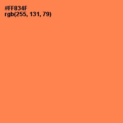 #FF834F - Tan Hide Color Image