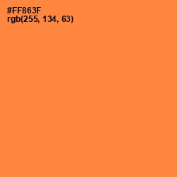 #FF863F - Jaffa Color Image