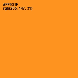 #FF931F - Tree Poppy Color Image