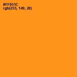 #FF951C - Tree Poppy Color Image