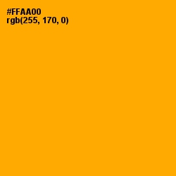 #FFAA00 - Yellow Sea Color Image