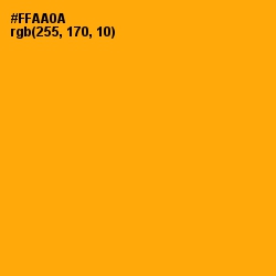 #FFAA0A - Yellow Sea Color Image