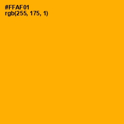 #FFAF01 - Yellow Sea Color Image