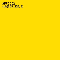 #FFDC02 - School bus Yellow Color Image