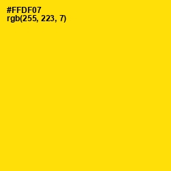 #FFDF07 - School bus Yellow Color Image