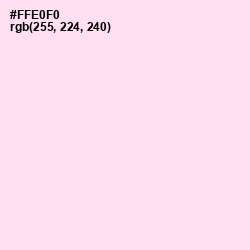 #FFE0F0 - Pale Rose Color Image