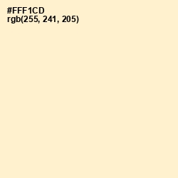 #FFF1CD - Barley White Color Image