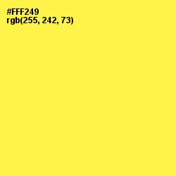 #FFF249 - Gorse Color Image