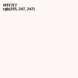 #FFF7F7 - Rose White Color Image