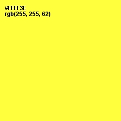 #FFFF3E - Golden Fizz Color Image