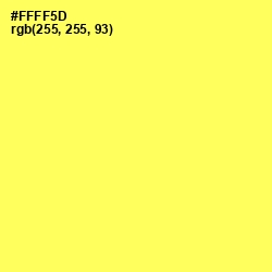 #FFFF5D - Candy Corn Color Image