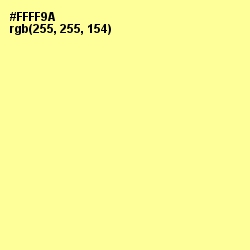 #FFFF9A - Pale Canary Color Image