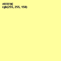 #FFFF9E - Pale Canary Color Image
