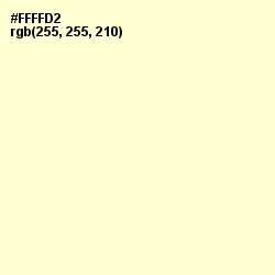 #FFFFD2 - Cream Color Image
