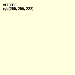 #FFFFDE - Scotch Mist Color Image