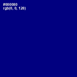 #000080 - Navy Blue Color Image