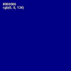 #000086 - Navy Blue Color Image