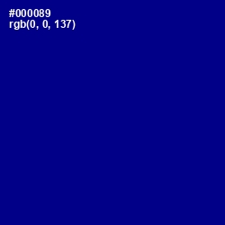 #000089 - Navy Blue Color Image