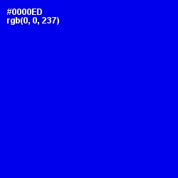 #0000ED - Blue Color Image