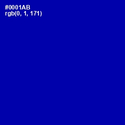 #0001AB - Ultramarine Color Image