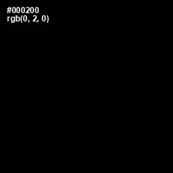 #000200 - Black Color Image