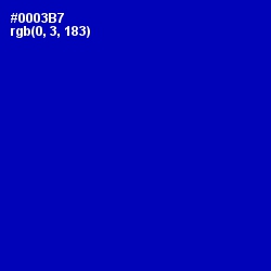 #0003B7 - Ultramarine Color Image