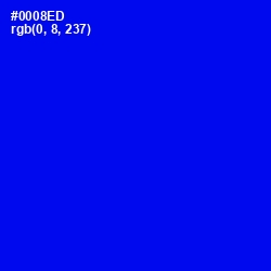 #0008ED - Blue Color Image