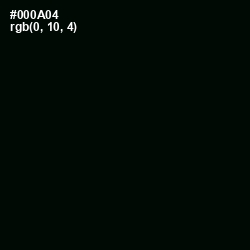 #000A04 - Black Color Image