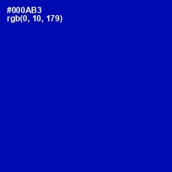 #000AB3 - International Klein Blue Color Image