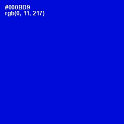 #000BD9 - Dark Blue Color Image