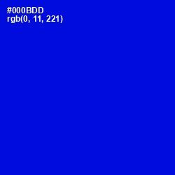 #000BDD - Dark Blue Color Image