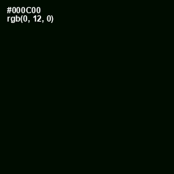 #000C00 - Black Color Image