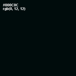 #000C0C - Cod Gray Color Image
