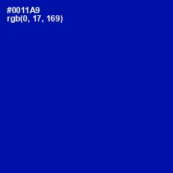 #0011A9 - International Klein Blue Color Image