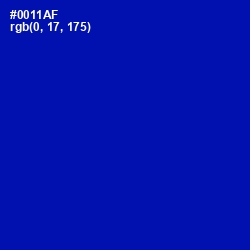 #0011AF - International Klein Blue Color Image