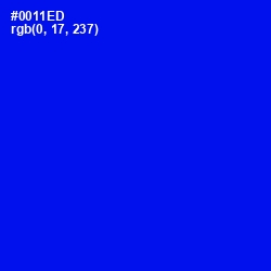 #0011ED - Blue Color Image