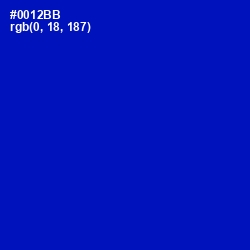 #0012BB - International Klein Blue Color Image