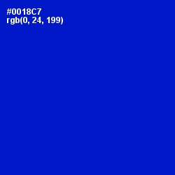 #0018C7 - Dark Blue Color Image