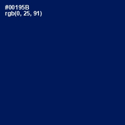 #00195B - Gulf Blue Color Image