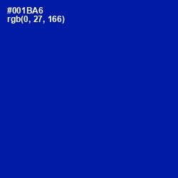 #001BA6 - International Klein Blue Color Image