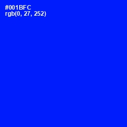 #001BFC - Blue Color Image