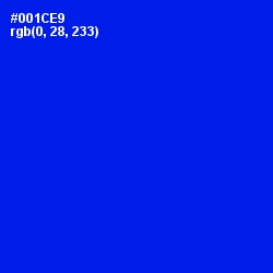#001CE9 - Blue Color Image