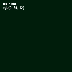 #001D0C - Midnight Moss Color Image