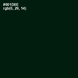 #001D0E - Midnight Moss Color Image